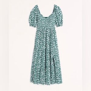 EUC A&F smocked midi dress with thigh slit